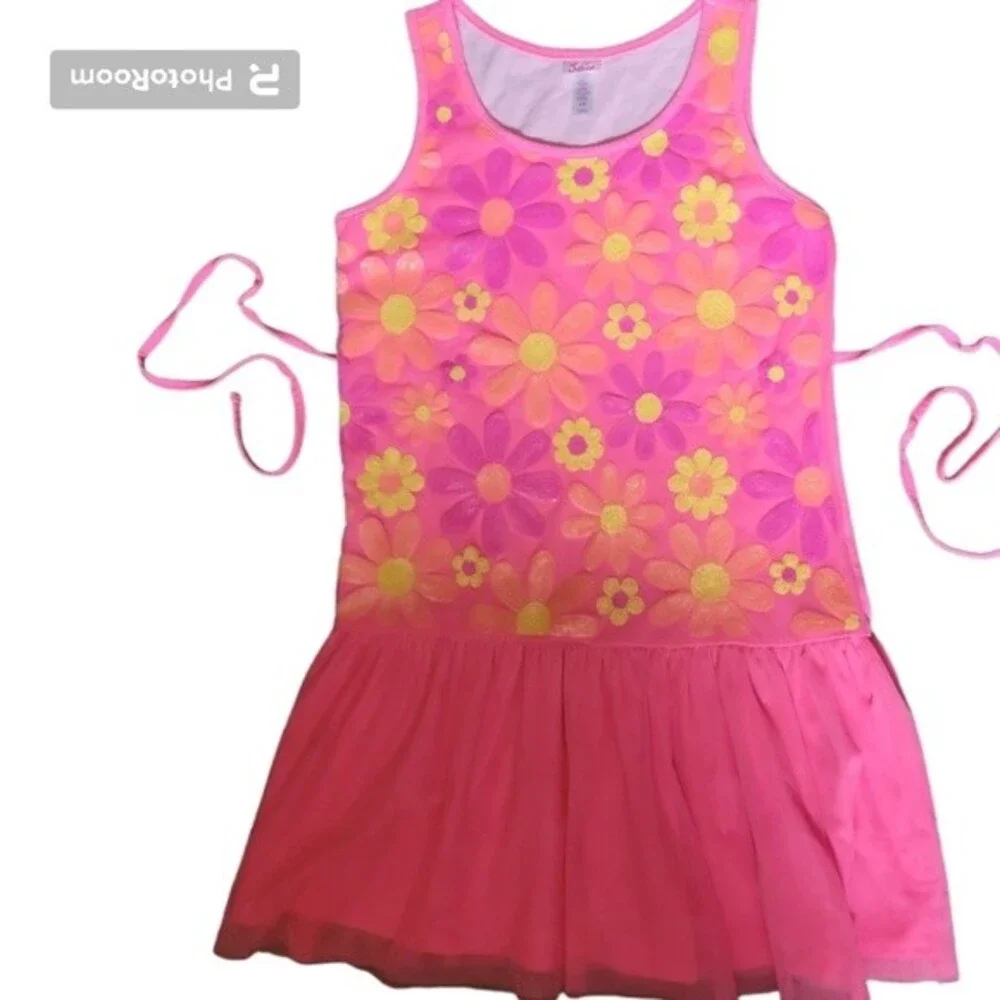 JUSTICE PINK SEQUIN SUMMER DRESS - 18
